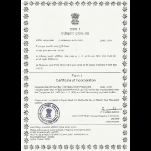 COMPANY REGISTRATION