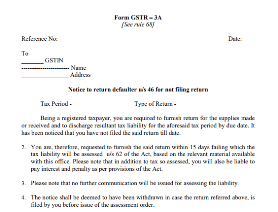 notice under section 46